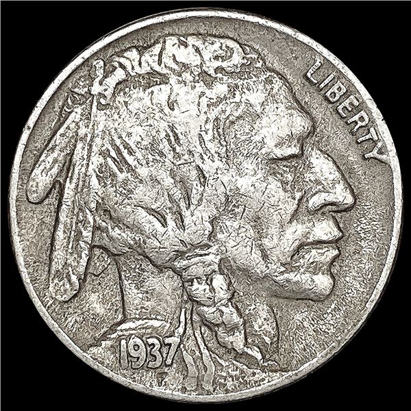 1937-D 3-Leg Buffalo Nickel NEARLY UNCIRCULATED
