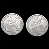 Image 1 : [2] Seated Lib Dimes [1876, 1887-S] CLOSELY UNCIRC