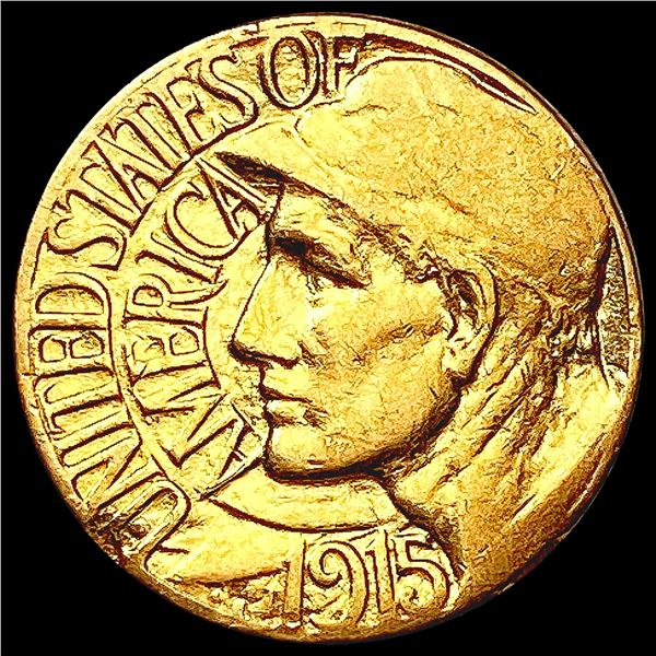 1915-S Pan-Pac Rare Gold Dollar CLOSELY UNCIRCULAT