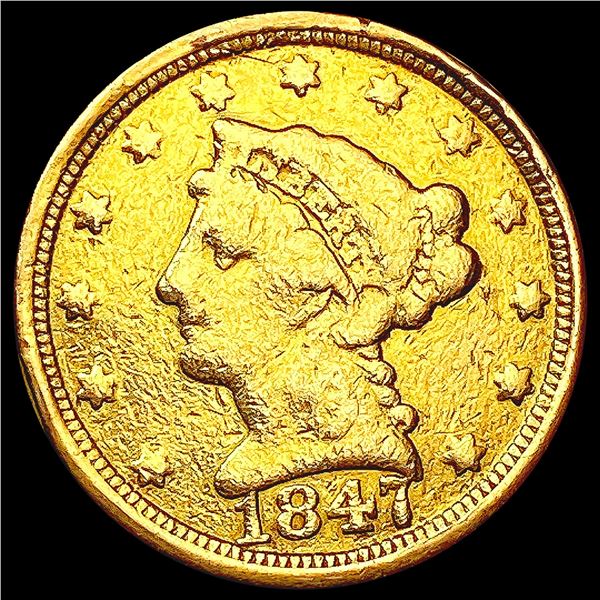 1847-O $2.50 Gold Quarter Eagle NICELY CIRCULATED