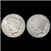 Image 1 : [2] Peace Silver Dollars [1927, 1927-D] CLOSELY UN