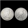 Image 2 : [2] Peace Silver Dollars [1927, 1927-D] CLOSELY UN