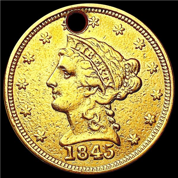 1845 $2.50 Gold Quarter Eagle HIGH GRADE