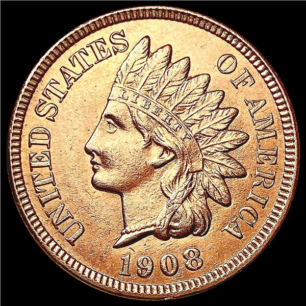 1908 RED Indian Head Cent GEM BU