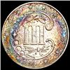 Image 2 : 1862 Toned Silver Three Cent CLOSELY UNCIRCULATED