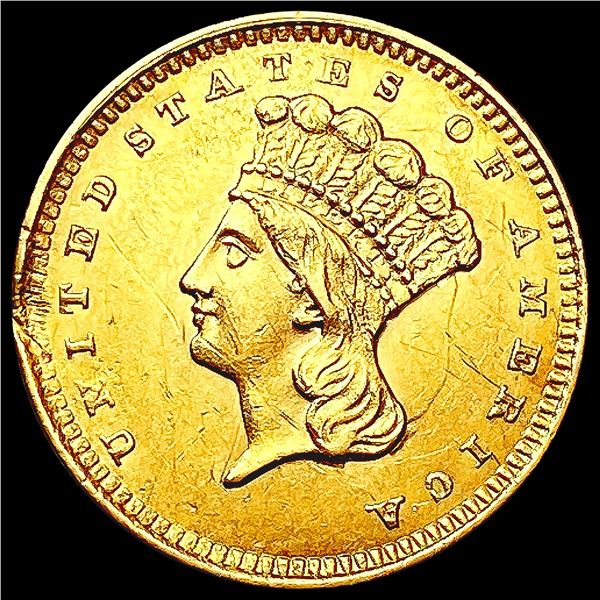 1861 $3 Gold Piece UNCIRCULATED