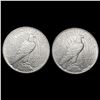 Image 2 : [2] Peace Silver Dollars [1927-S, 1934] CLOSELY UN