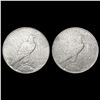 Image 2 : [2] Peace Silver Dollars [1924-S, 1927-D] CLOSELY