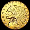 Image 1 : 1908 $2.50 Gold Quarter Eagle LIGHTLY CIRCULATED