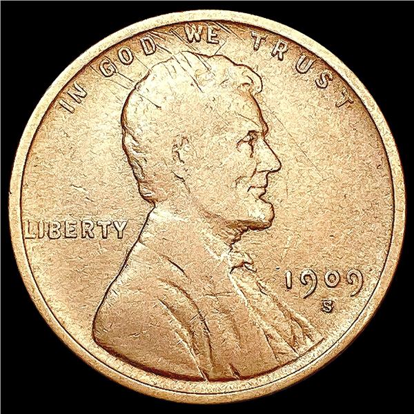 1909-S/S Wheat Cent NICELY CIRCULATED