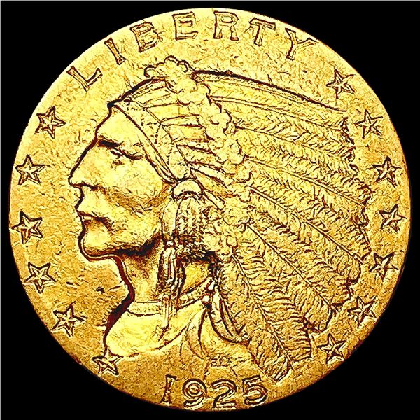 1925 $2.50 Gold Quarter Eagle CLOSELY UNCIRCULATED
