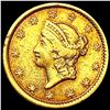 Image 1 : 1852-O Rare Gold Dollar ABOUT UNCIRCULATED