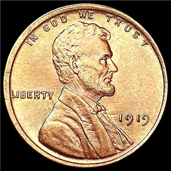 1919 RED Wheat Cent GEM BU