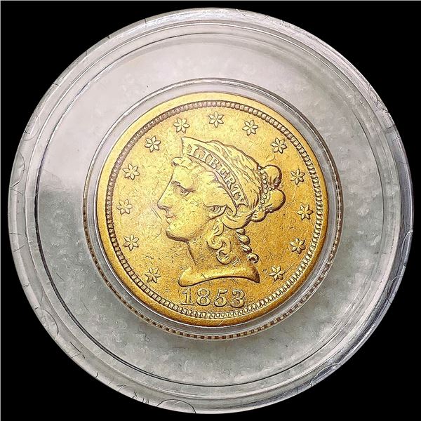 1853 $2.50 Gold Quarter Eagle CLOSELY UNCIRCULATED