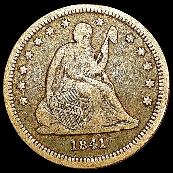 1841-O Seated Liberty Quarter NICELY CIRCULATED