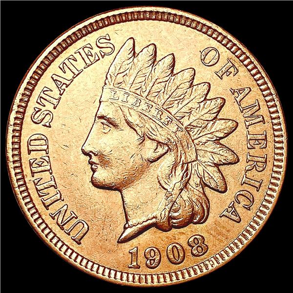 1908 RED Indian Head Cent GEM BU