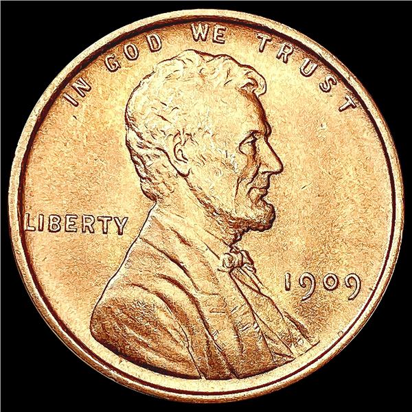 1909 VDB RED Wheat Cent GEM BU