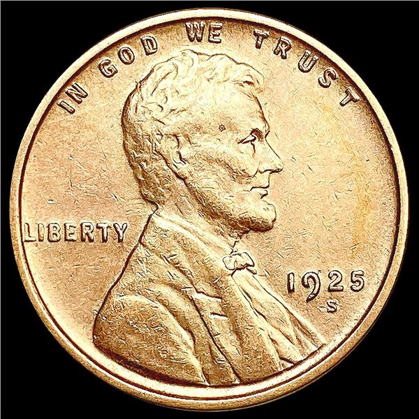1925-S RD Wheat Cent CHOICE AU