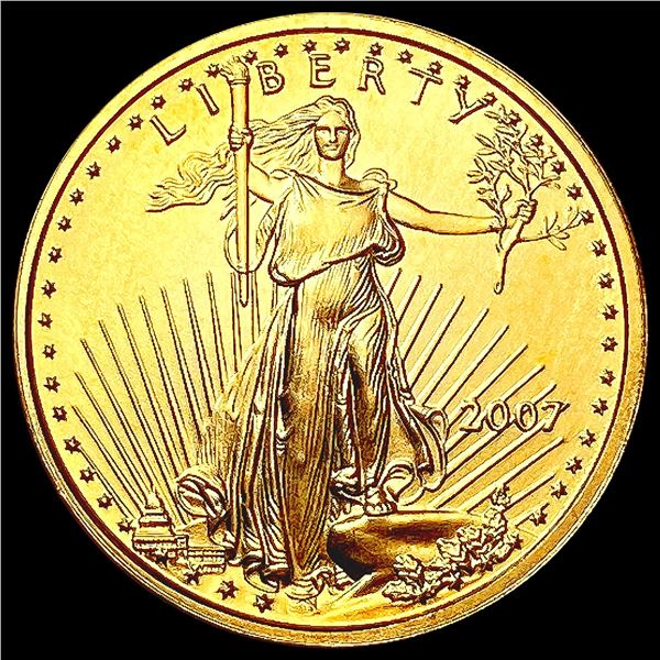 2007 US 1/10oz Gold $5 Eagle SUPERB GEM BU