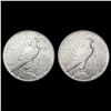 Image 2 : [2] Peace Silver Dollars [1927-D, 1934] CLOSELY UN