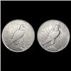 Image 2 : [2] 1934 Peace Silver Dollars CLOSELY UNCIRCULATED
