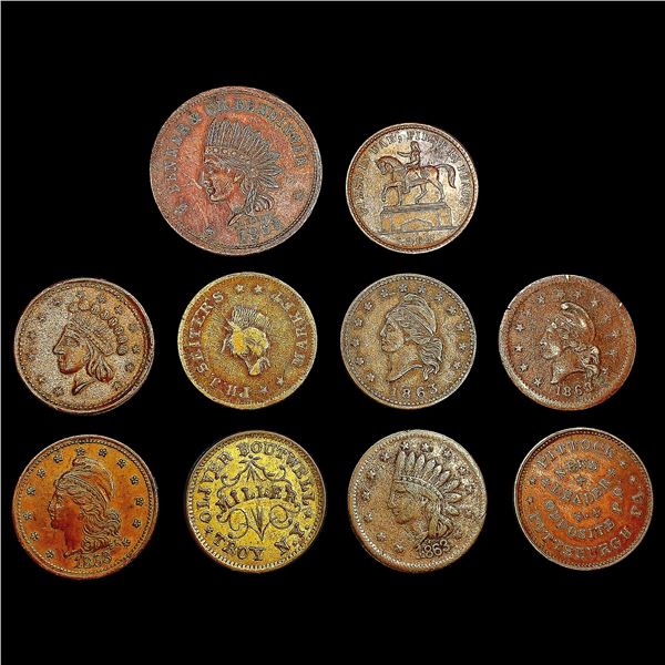 [10] 1863-64 Civil War Tokens HIGH GRADE