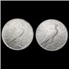 Image 2 : [2] Peace Silver Dollars [1924-S, 1927-D] CLOSELY