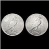 Image 2 : [2] Peace Silver Dollars [1927, 1935-S] CLOSELY UN
