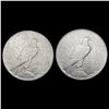 Image 2 : [2] 1934 Peace Silver Dollars CLOSELY UNCIRCULATED