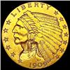 Image 1 : 1909 $2.50 Gold Quarter Eagle CLOSELY UNCIRCULATED