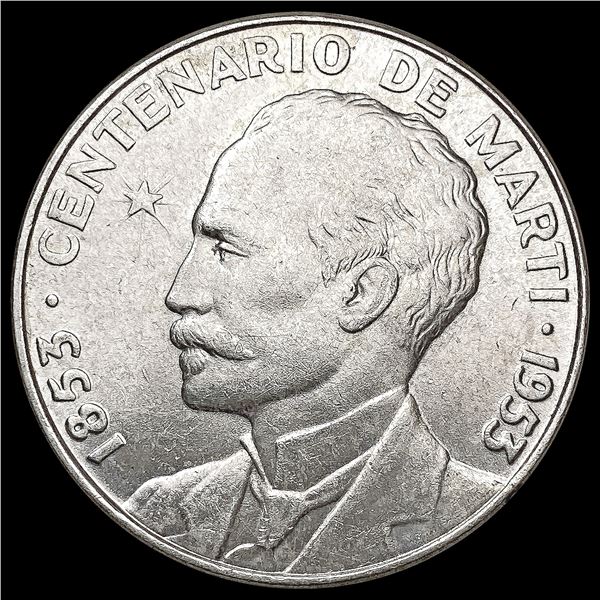 1953 Cuba Silver 50 Centavos UNCIRCULATED