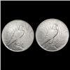 Image 2 : [2] Peace Silver Dollars [1927-S, 1934-D] CLOSELY