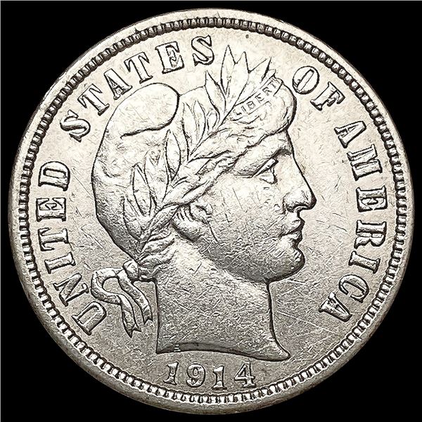 1914 Barber Dime UNCIRCULATED