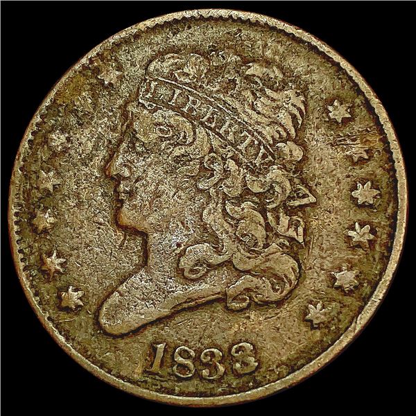 1833 Classic Head Half Cent LIGHTLY CIRCULATED