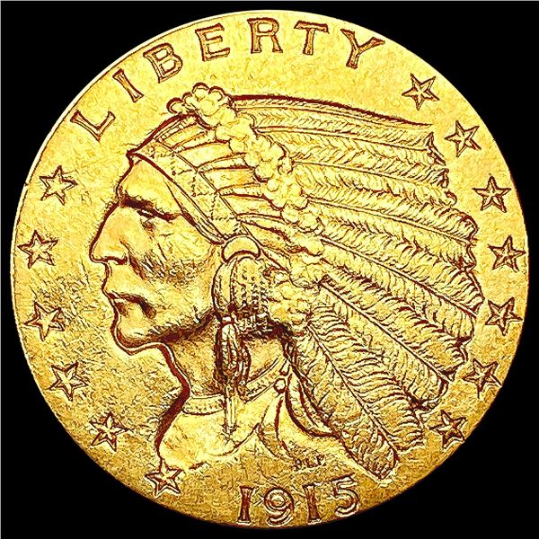 1915 $2.50 Gold Quarter Eagle CLOSELY UNCIRCULATED