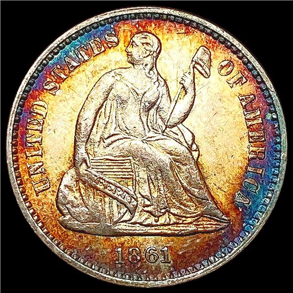 1861 Seated Liberty Half Dime UNCIRCULATED