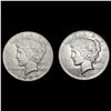 Image 1 : [2] Peace Silver Dollars [1927-D, 1934] CLOSELY UN