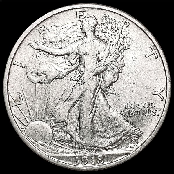 1918 Walking Liberty Half Dollar CLOSELY UNCIRCULA