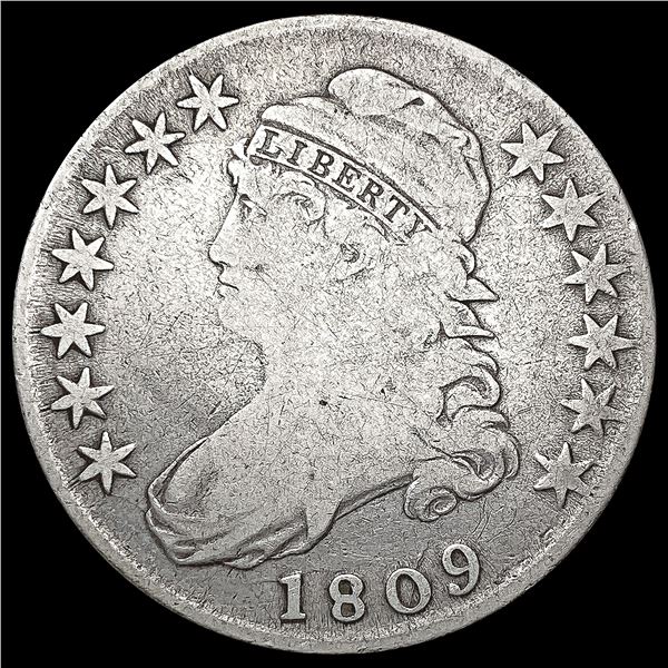 1809 Capped Bust Half Dollar NICELY CIRCULATED