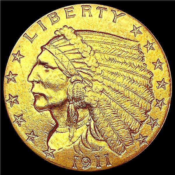 1911 $2.50 Gold Quarter Eagle CLOSELY UNCIRCULATED