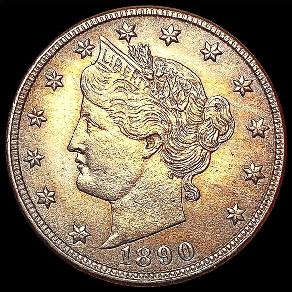 1890 Liberty Victory Nickel GEM BU