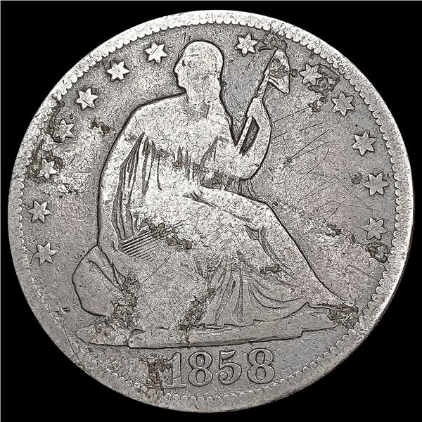 1858-S Seated Liberty Half Dollar NICELY CIRCULATE
