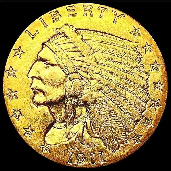 1911 $2.50 Gold Quarter Eagle CLOSELY UNCIRCULATED