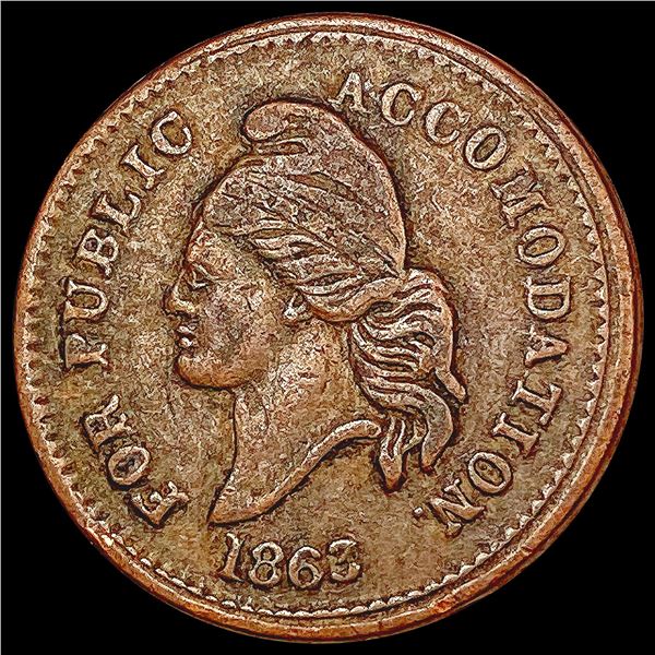 1863 Civil War Token LIGHTLY CIRCULATED