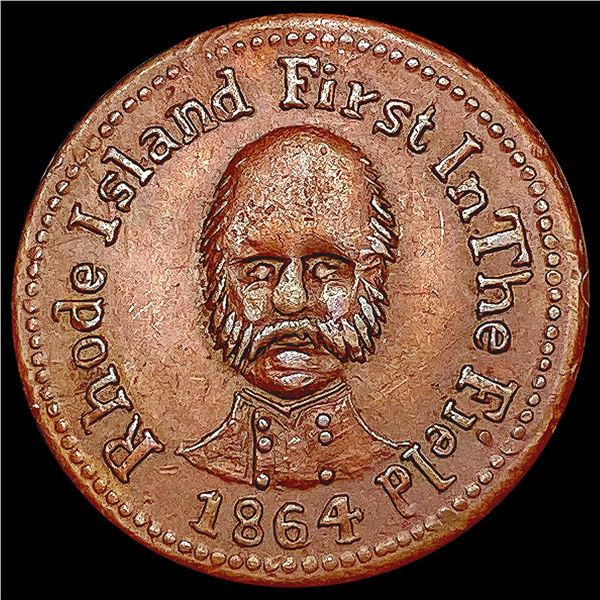 1864 Civil War Token NEARLY UNCIRCULATED