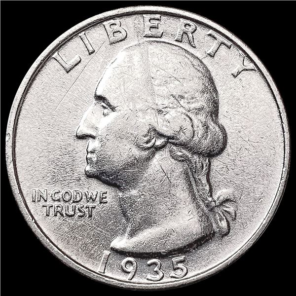 1935-D Washington Silver Quarter CLOSELY UNCIRCULA