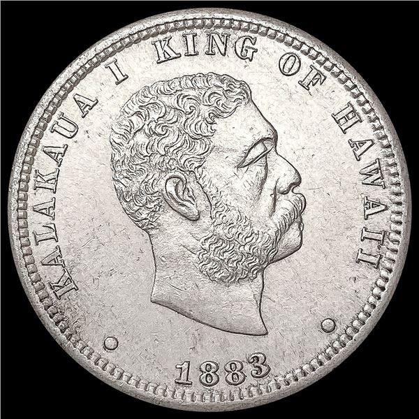 1883 Kingdom of Hawaii Quarter CHOICE AU