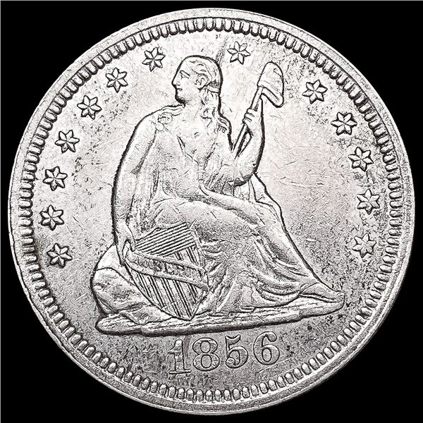 1856 Seated Liberty Quarter NEARLY UNCIRCULATED