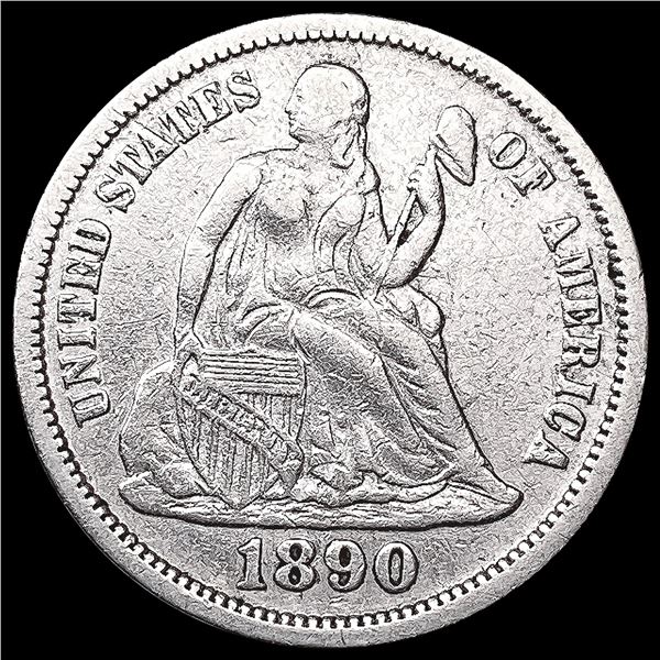 1890 Seated Liberty Dime LIGHTLY CIRCULATED