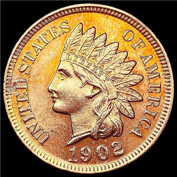 1902 RED Indian Head Cent GEM BU